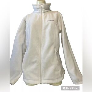 Columbia Women’s Large, White Fleece Full Zip Up Jacket